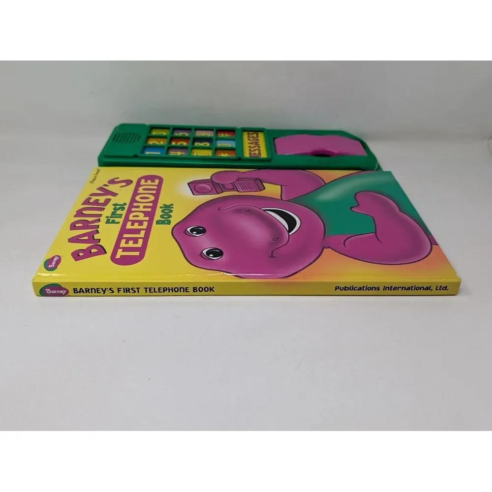 Vintage Barney's First Telephone Book‎ 2000 Untested Broken As-is